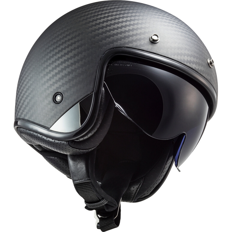 Casco de moto abierto LS2 OF601 Bob C Carbon - grado II