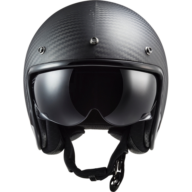 Casco de moto abierto LS2 OF601 Bob C Carbon - grado II