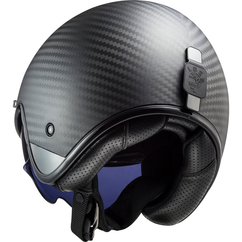 Casco de moto abierto LS2 OF601 Bob C Carbon - grado II