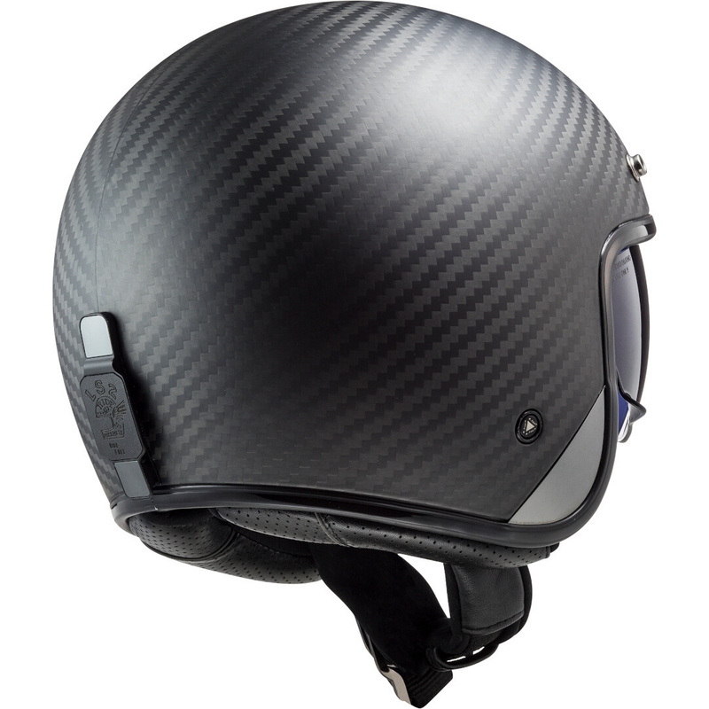 Casco de moto abierto LS2 OF601 Bob C Carbon - grado II