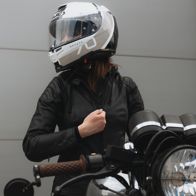 Chaqueta de moto para mujer Rebelhorn Impala Negra