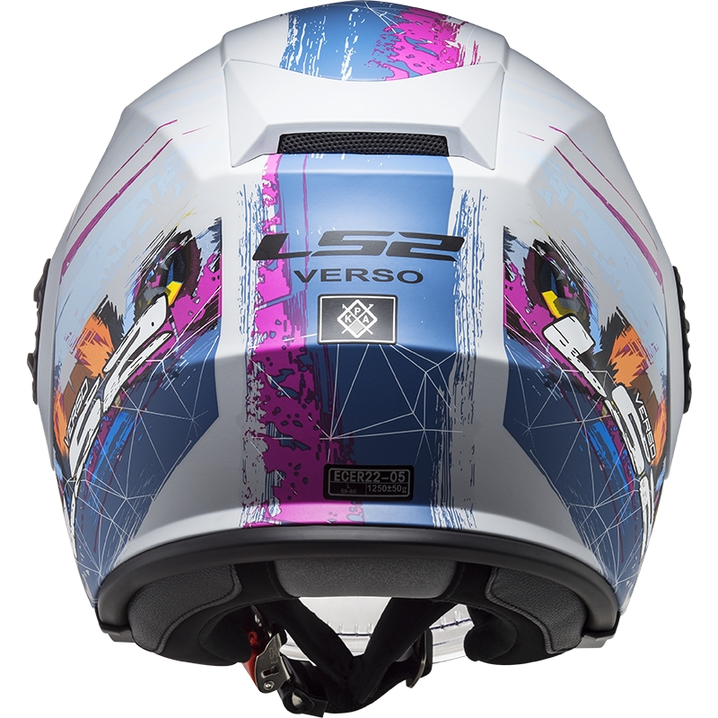 Casco de moto abierto LS2 OF570 Verso Spring azul plateado