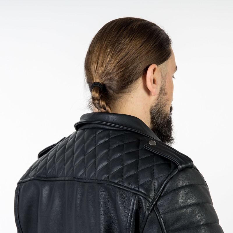 Chaqueta de moto negra Ozone Ramones Modern liquidación
