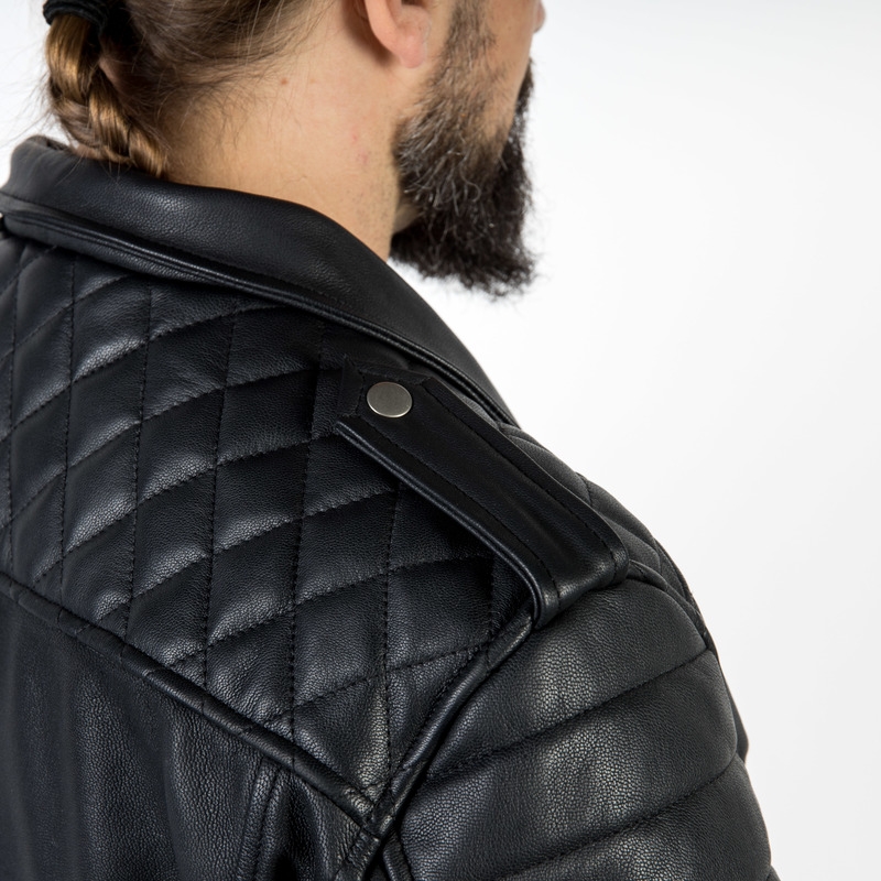 Chaqueta de moto negra Ozone Ramones Modern liquidación