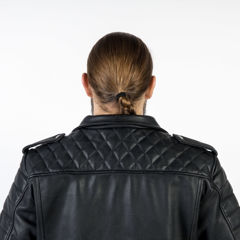Chaqueta de moto negra Ozone Ramones Modern liquidación