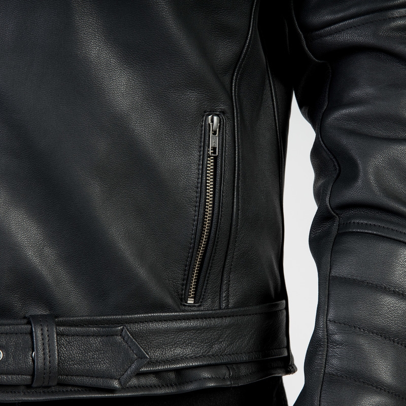 Chaqueta de moto negra Ozone Ramones Modern liquidación
