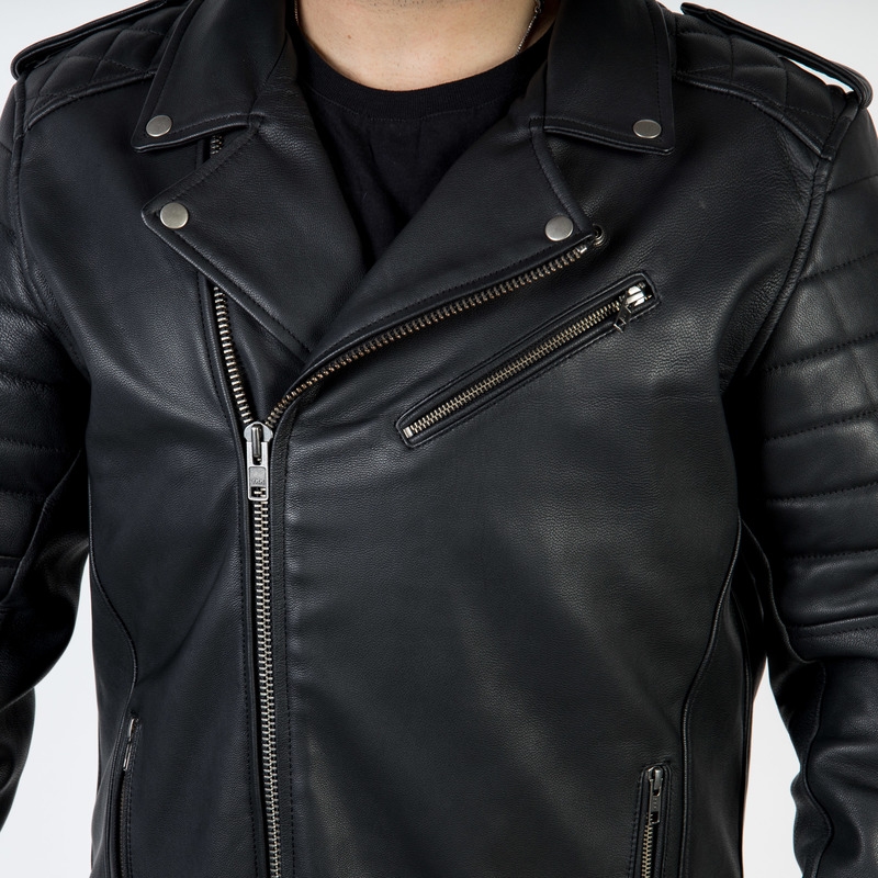 Chaqueta de moto negra Ozone Ramones Modern liquidación