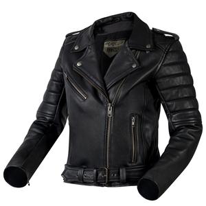 Chaqueta de moto negra Ozone Ramones Modern para mujer liquidación