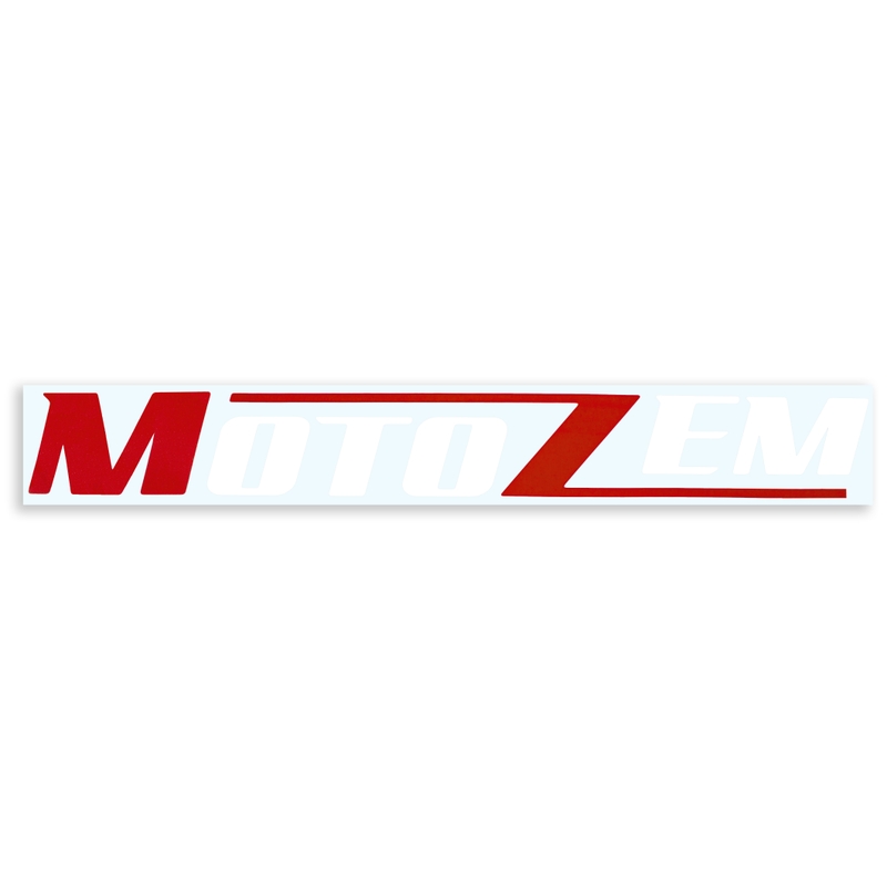 Adhesivo con el logotipo de MotoZem en blanco