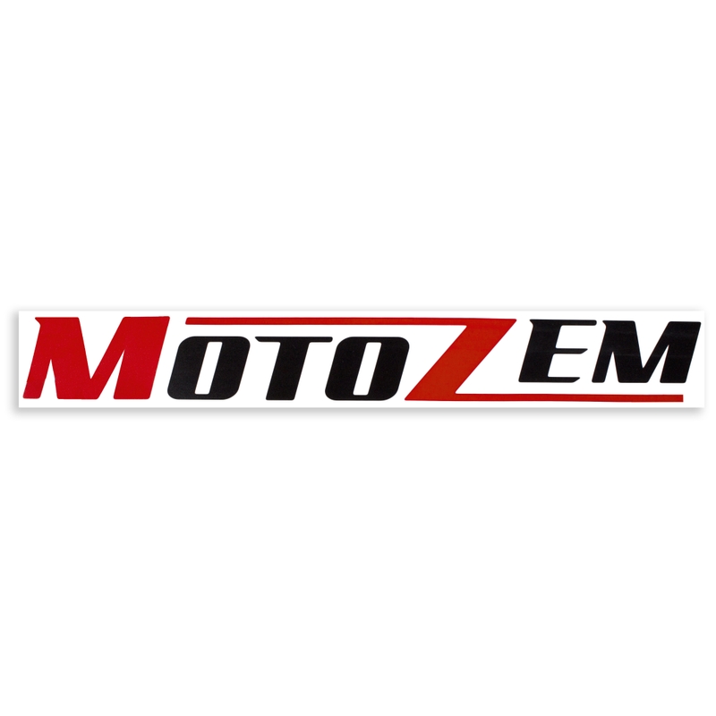 Adhesivo negro con el logotipo de MotoZem