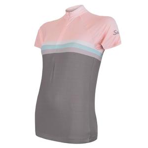 Jersey de mujer Sensor Summer Stripe gris-rosa - manga corta liquidación