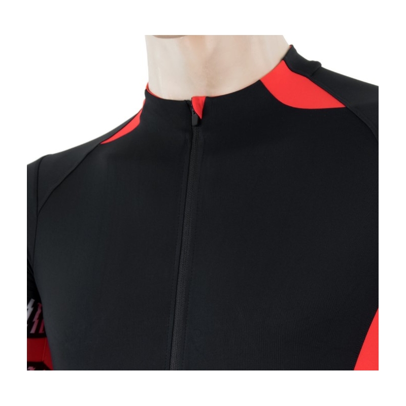 Maillot Sensor Race negro-rojo - manga corta liquidación