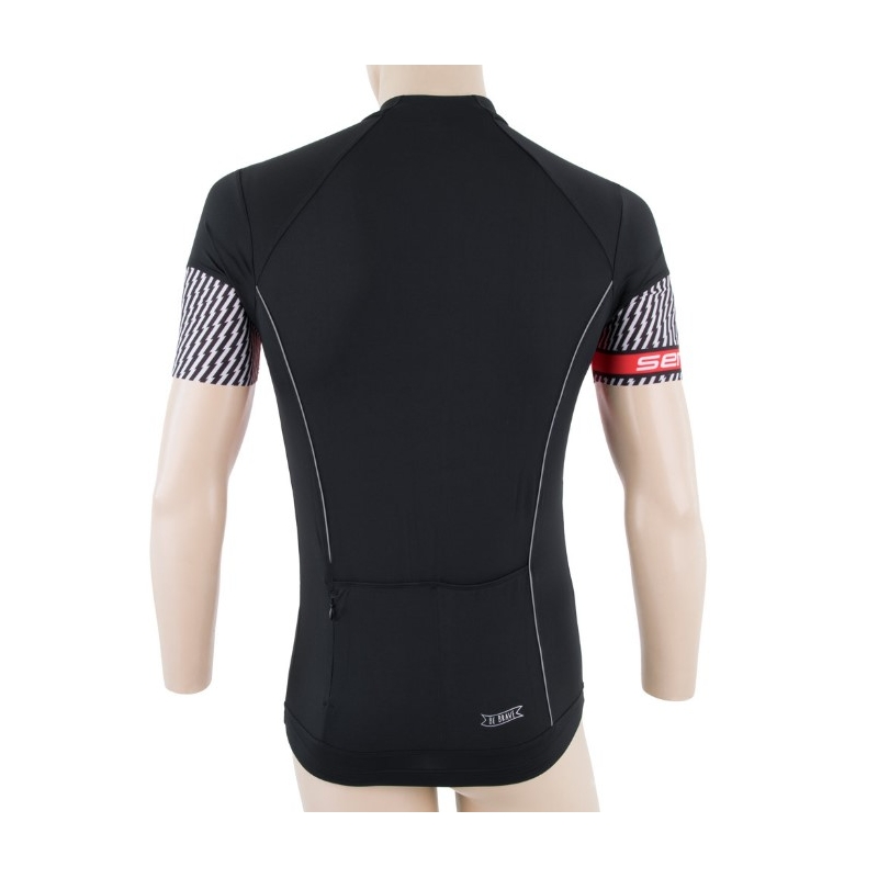 Maillot Sensor Race negro-rojo - manga corta liquidación