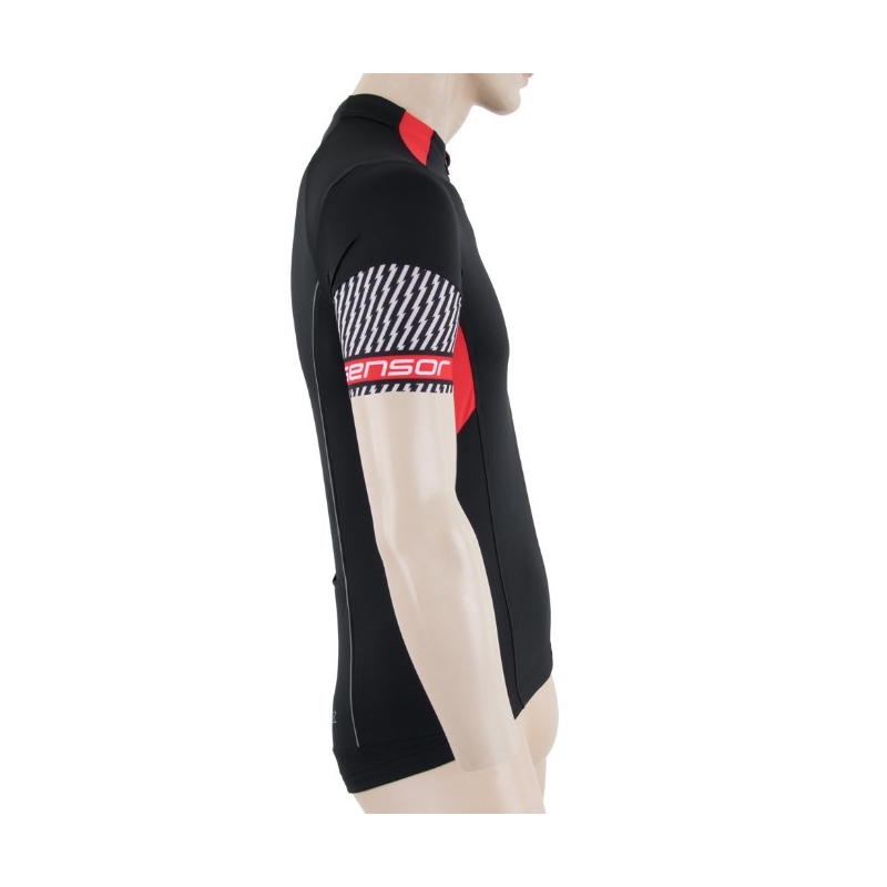 Maillot Sensor Race negro-rojo - manga corta liquidación