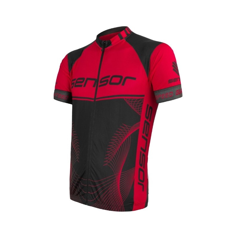 Camiseta Sensor Team Up negro-rojo - manga corta liquidación