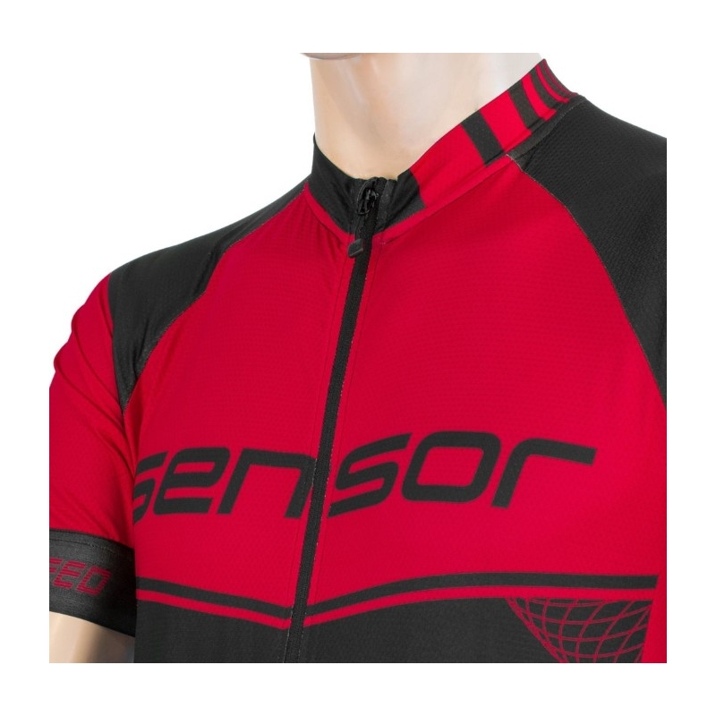 Camiseta Sensor Team Up negro-rojo - manga corta liquidación