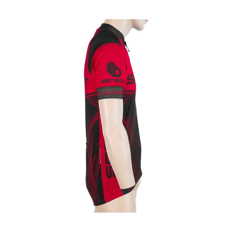 Camiseta Sensor Team Up negro-rojo - manga corta liquidación