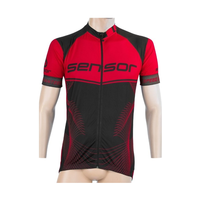 Camiseta Sensor Team Up negro-rojo - manga corta liquidación