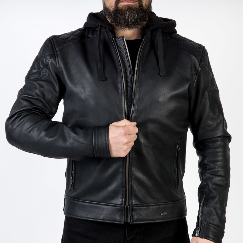 Chaqueta de moto negra Ozone Striker liquidación