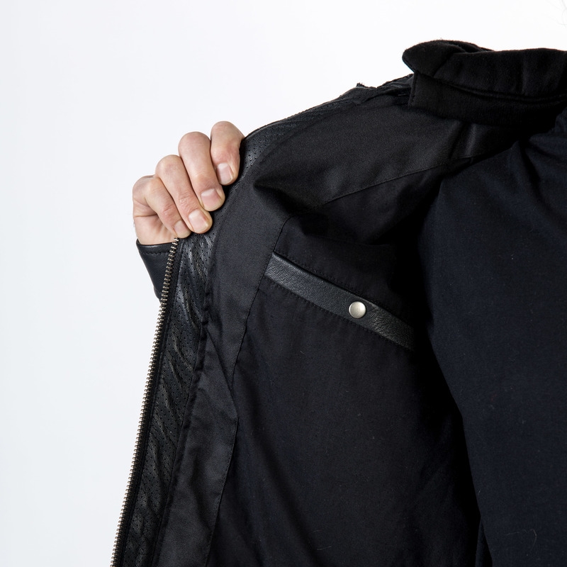 Chaqueta de moto negra Ozone Striker liquidación