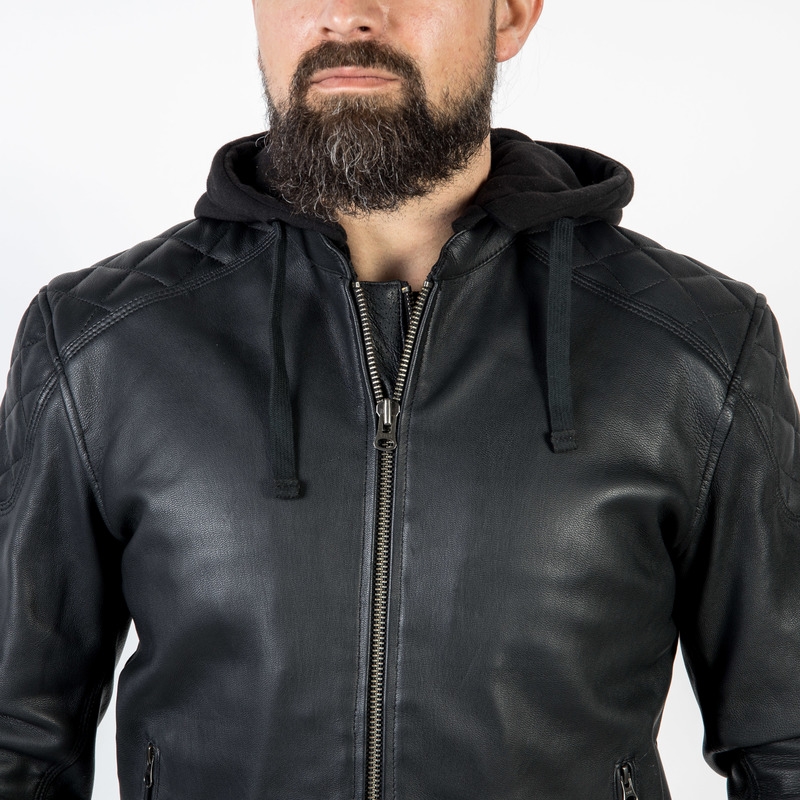 Chaqueta de moto negra Ozone Striker liquidación