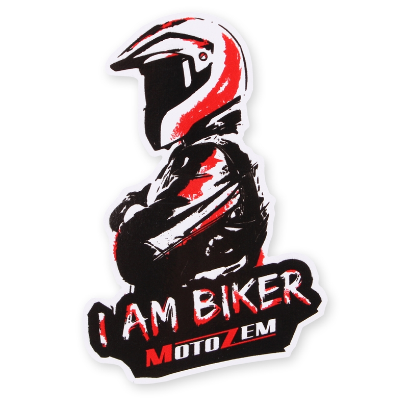 MotoZem I Am Biker Pegatina - Hombre maxi