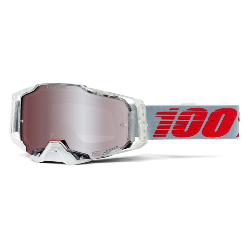 Gafas de motocross 100% ARMEGA X-Ray-Hiper plexi plateado