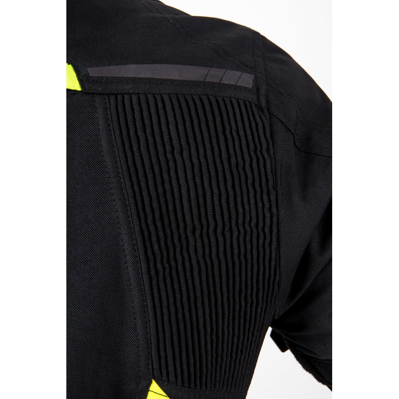 Chaqueta de moto Ozone Delta IV negra-amarilla fluorescente