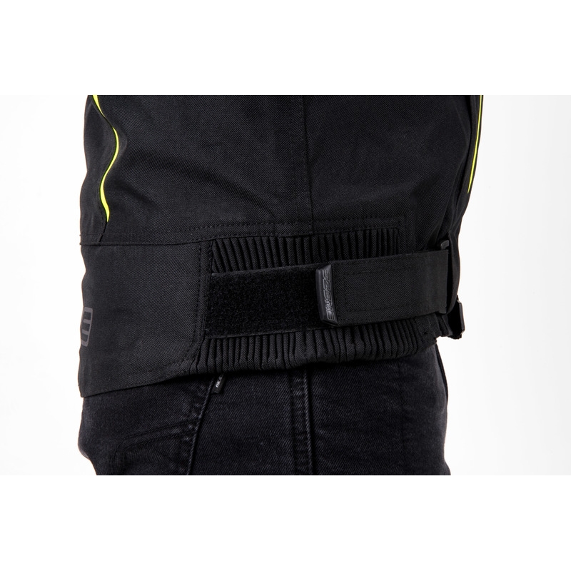 Chaqueta de moto Ozone Delta IV negra-amarilla fluorescente