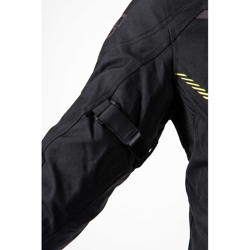 Chaqueta de moto Ozone Delta IV negra-amarilla fluorescente