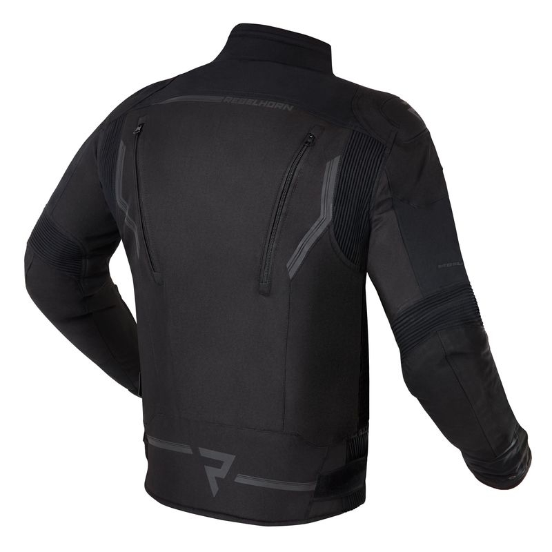 Chaqueta de moto negra Rebelhorn Borg liquidación