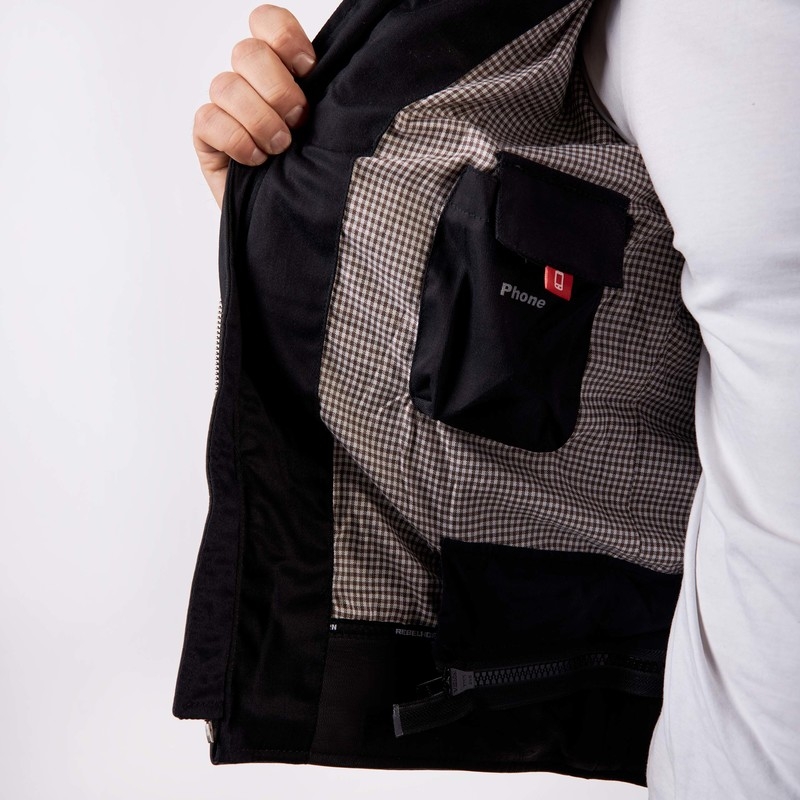 Chaqueta de moto Rebelhorn Hunter Pro Negra liquidación