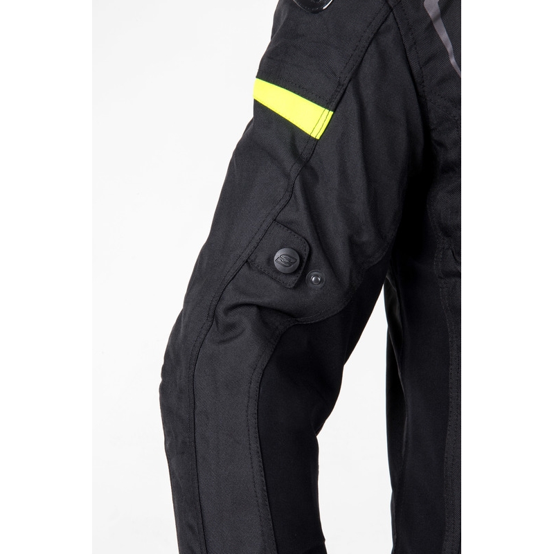 Chaqueta de moto Ozone Pulse negro-amarillo fluorescente