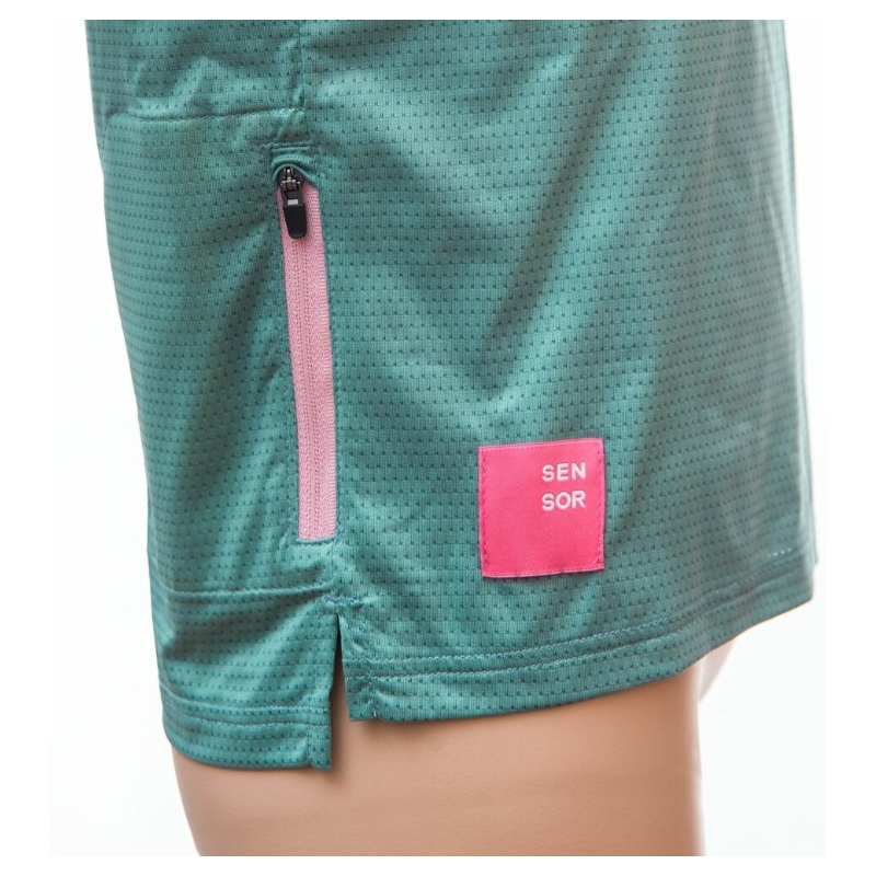 Dětský dres Sensor Cyklo Helium růžovo-zelený výprodej