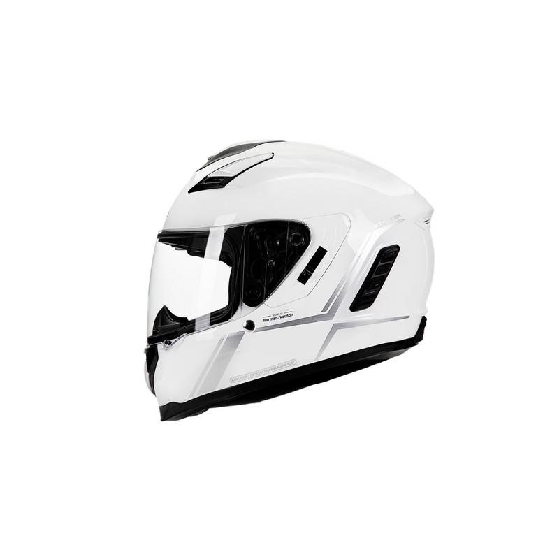 Casco integral de moto con cofia de malla SENA Stryker blanco brillante