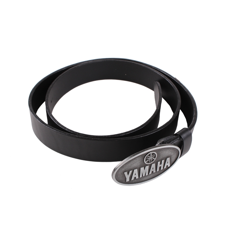 Cinturón de moto de cuero con hebilla Yamaha