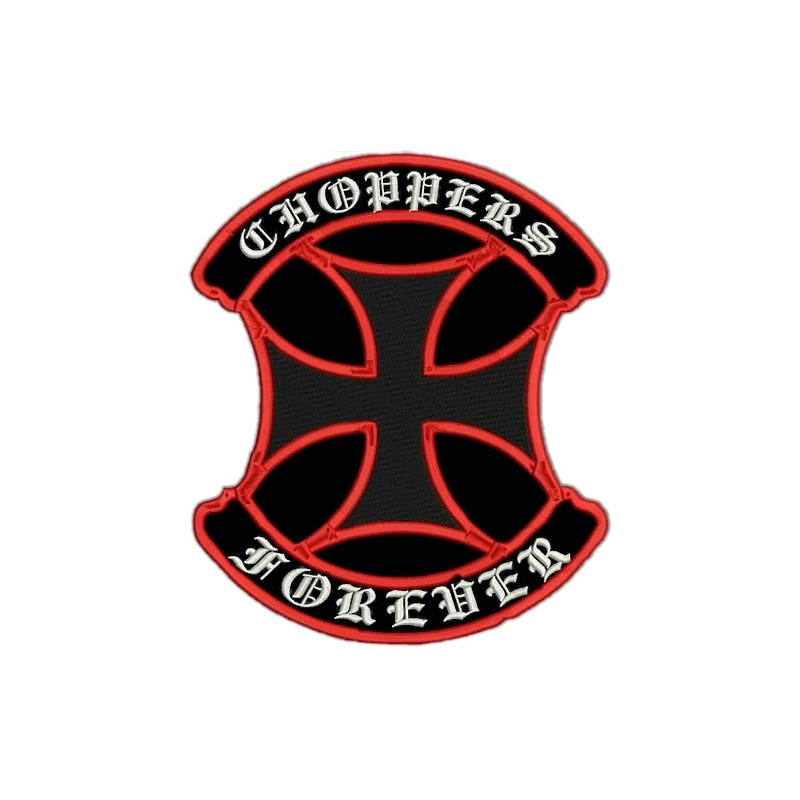 Patch Choppers escudo rojo - grande