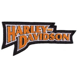 Parche Harley Davidson inscripción naranja