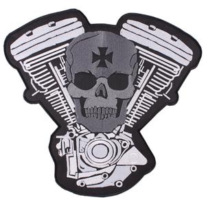 Parche Guerrero blanco-gris