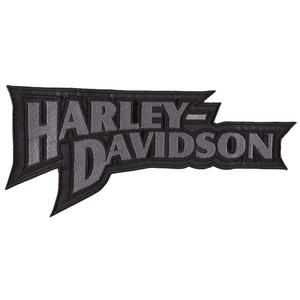 Parche Harley Davidson inscripción gris - grande