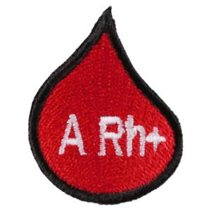 Grupo sanguíneo gota de parche A Rh+