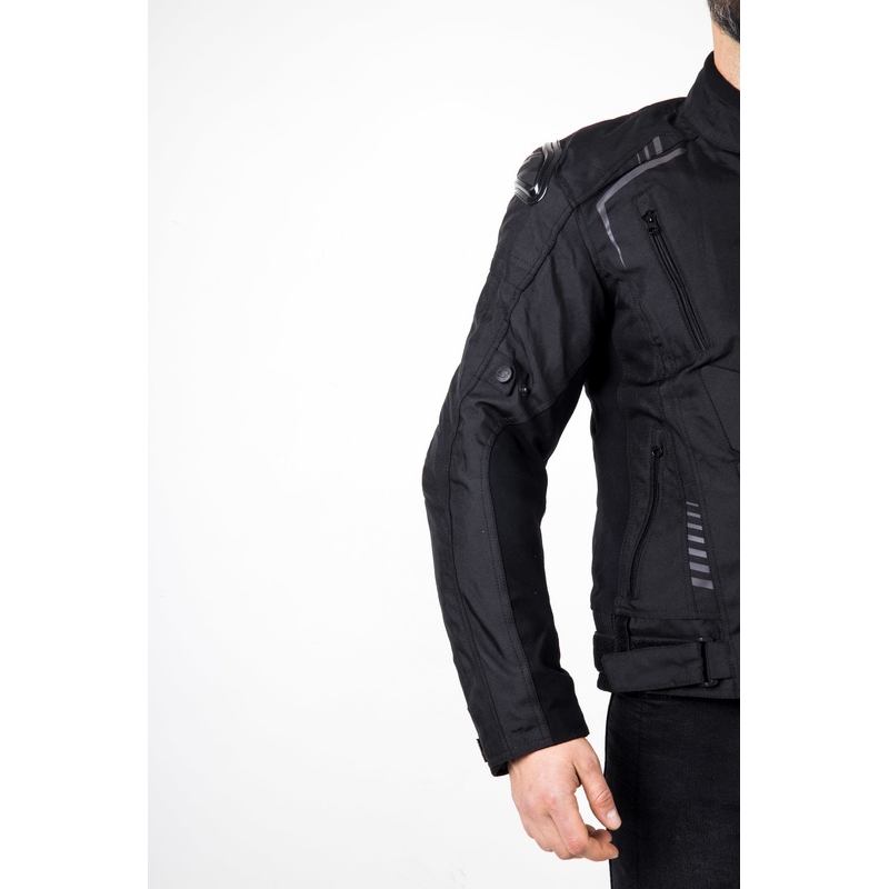 Chaqueta de moto Ozone Pulse negra y gris