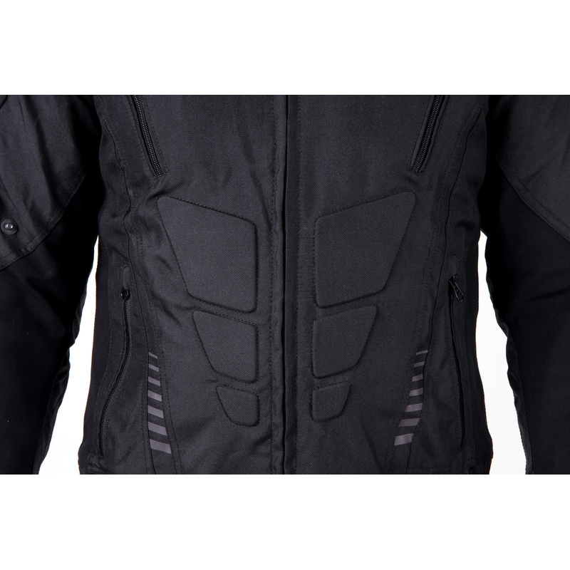 Chaqueta de moto Ozone Pulse negra y gris