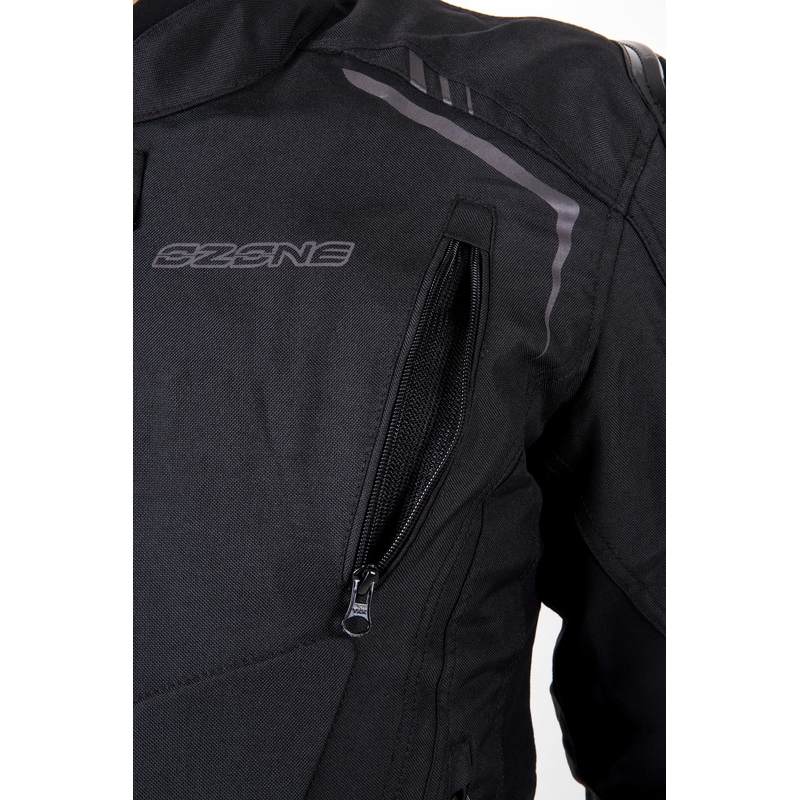 Chaqueta de moto Ozone Pulse negra y gris