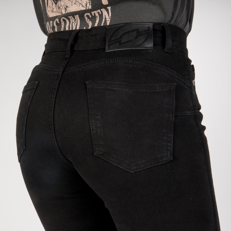 Vaqueros de moto Ozone Striker SF negros para mujer