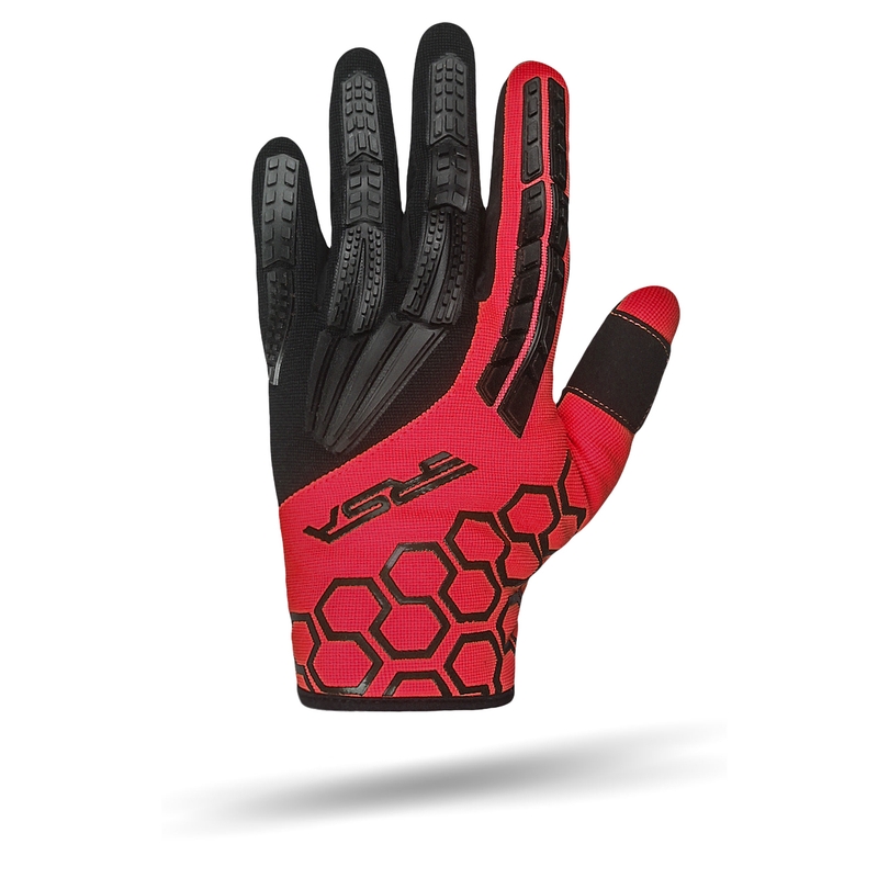 Guantes de moto para niño RSA MX EVO negro-rojo