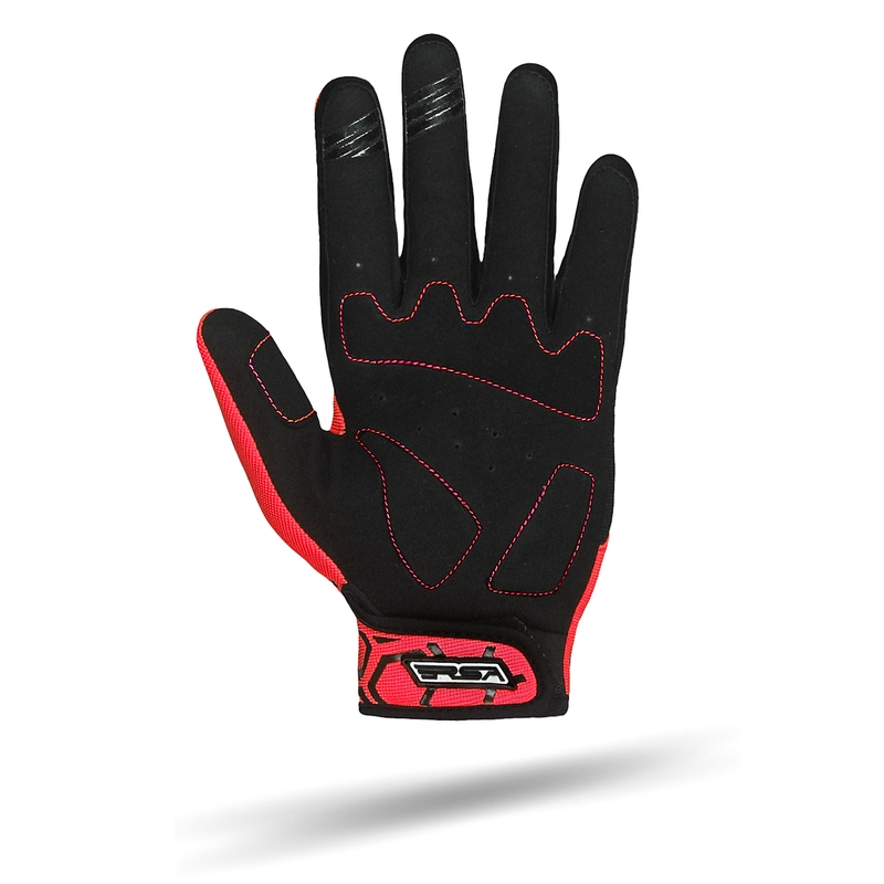 Guantes de moto para niño RSA MX EVO negro-rojo
