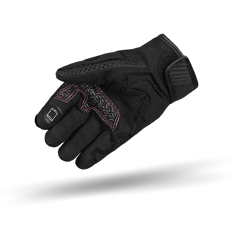 Guantes de moto para mujer Street Racer Stunt negro-rosa