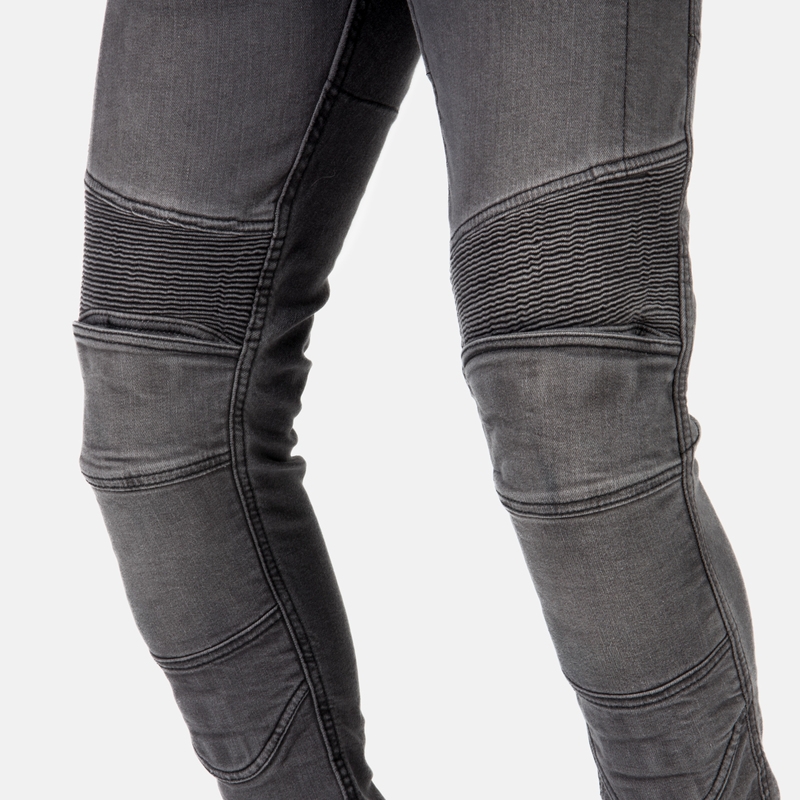 Vaqueros de moto negros lavados Ozone Rusty liquidación