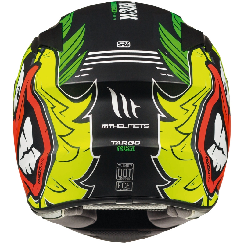 MT Targo Truck A2 casco integral de moto amarillo fluo mate